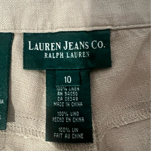 Lauren Jeans Co. Ralph Lauren 100% Linen Wide Leg Pants - Picture 7 of 10
